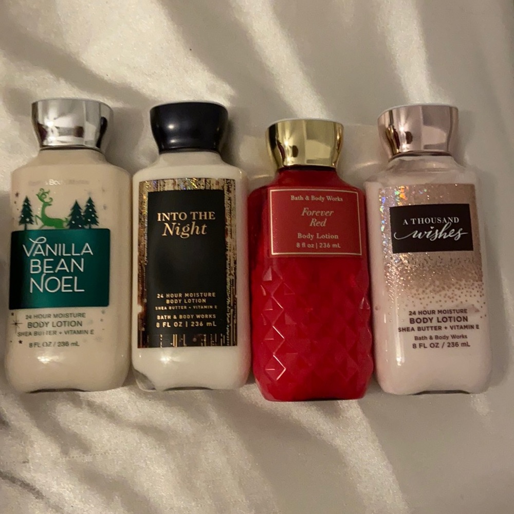 Bath and body works Vanilla Bean Noel body lotions
